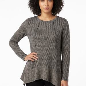 NWT Apropos Made in USA Geometric Peplum Lightweight Top Women Size S